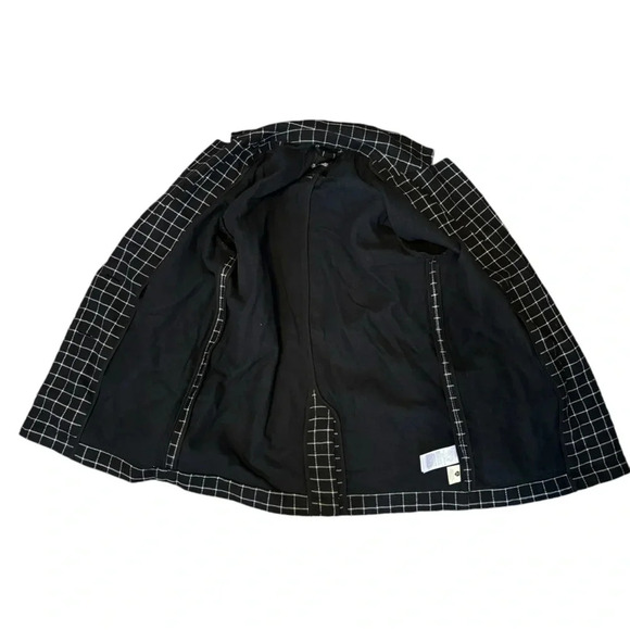 Madewell Women's Black Coat Waffleback Shaw Blazer in Windowpane Size Small - Picture 8 of 11